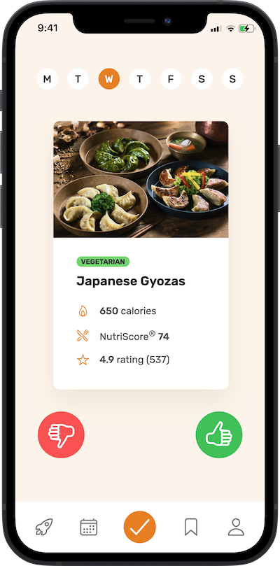 Meal
            approving plan screen
